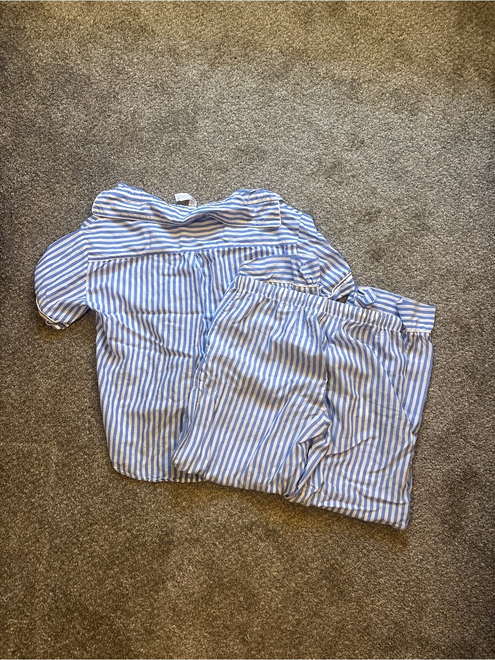 Stars Above Target Striped Blue & White Short Sleeve Pajamas Set - Picture 8 of 8